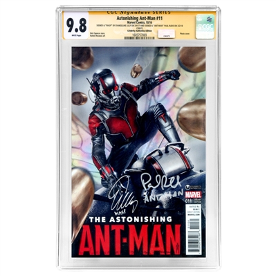 Paul Rudd and Evangeline Lilly Autographed Ant-Man #11 Celebrity Authentics Variant CGC SS 9.8