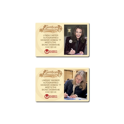 Lynda Carter, Lindsay Wagner Autographed Wonder Woman '77 Meets the Bionic Woman #2 CGC SS 9.8