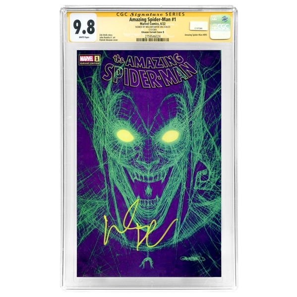 Willem Dafoe Autographed 2022 Amazing Spider-Man #1 Pat Gleason Green Goblin Variant Cover CGC SS 9.8