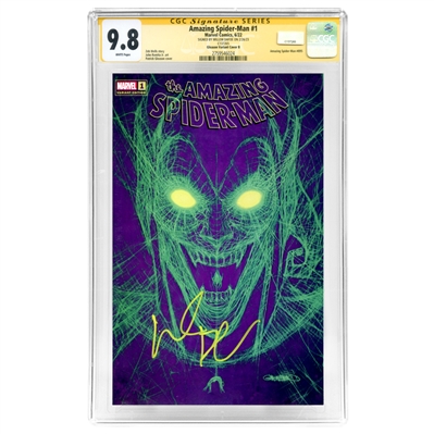 Willem Dafoe Autographed 2022 Amazing Spider-Man #1 Pat Gleason Green Goblin Variant Cover CGC SS 9.8