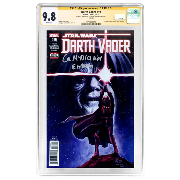 Ian McDiarmid Autographed 2018 Darth Vader #19 CGC SS 9.8 (Mint) w/ Emperor Inscription