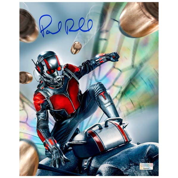 Paul Rudd Autographed Ant-Man 8×10 Action Photo