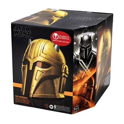 Emily Swallow Autographed Star Wars The Mandalorian The Black Series The Armorer Premium Electronic Helmet