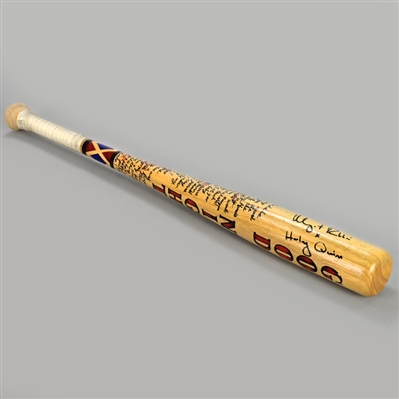 Margot Robbie Autographed Suicide Squad Harley Quinn Good Night Baseball Bat With Harley Quinn Inscription