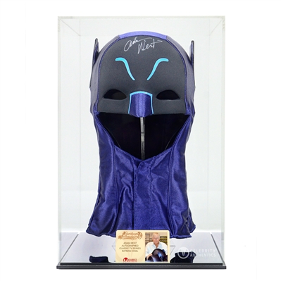 Adam West Autographed 1:1 Scale Classic 1966 Batman Cowl with Display Case
