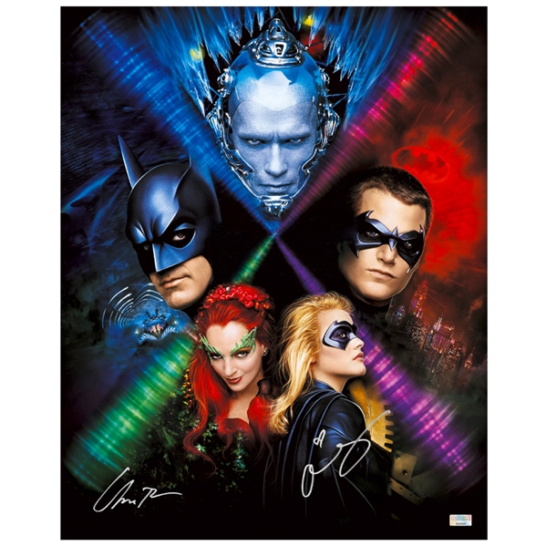 Uma Thurman, Alicia Silverstone Autographed 1997 Batman & Robin 16x20 Photo