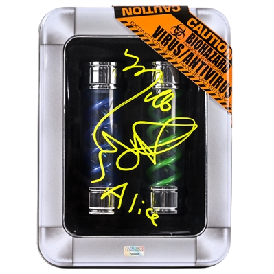 Milla Jovovich Autographed Resident Evil T-Virus & G-Vaccine Prop Replica Set with Case