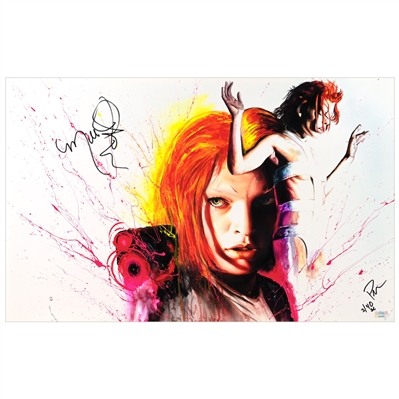 Milla Jovovich Autographed Rob Prior The Fifth Element Leeloo 15x24 Ltd Edition Giclee