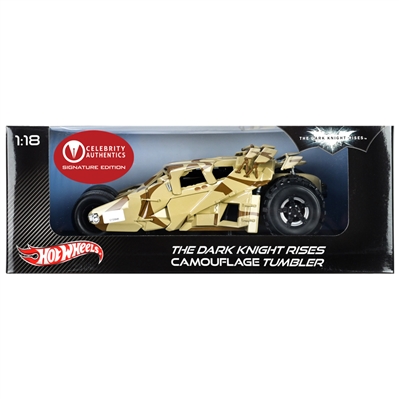 Tom Hardy Autographed 2012 The Dark Knight Rises 1:18 Scale Die-Cast Batmobile Camouflage Tumbler
