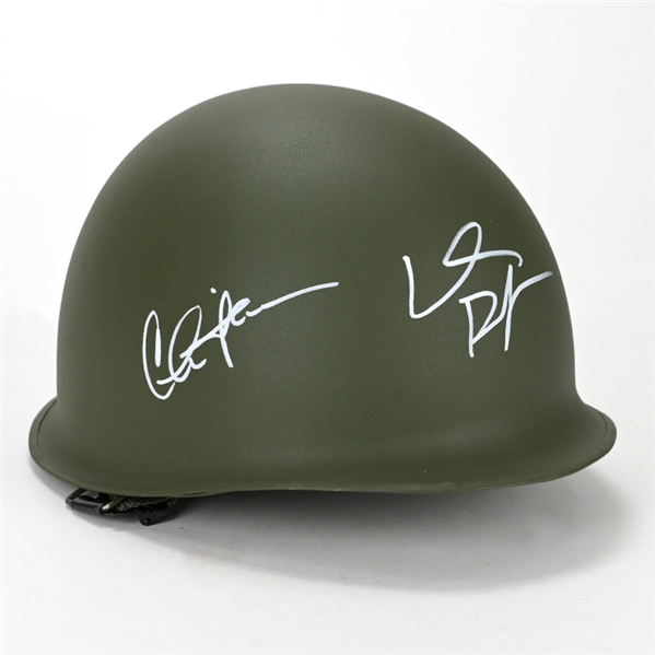Willem Dafoe, Charlie Sheen Autographed Platoon Authentic Metal Military Helmet