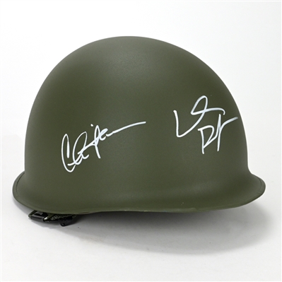 Willem Dafoe, Charlie Sheen Autographed Platoon Authentic Metal Military Helmet