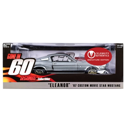 Nicolas Cage Autographed Greenlight 1967 Ford Mustang Eleanor Gone In 60 Seconds 1/18 Scale Die-Cast Car