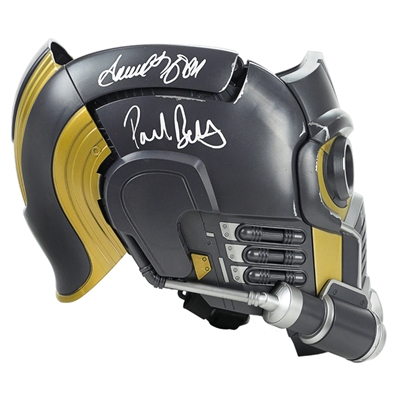 Samuel L. Jackson, Karen Gillan, Paul Rudd, Paul Bettany Autographed Marvel Legends Star Lord Helmet