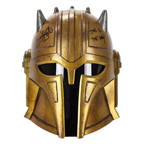 Emily Swallow Autographed Star Wars The Mandalorian The Black Series The Armorer Premium Electronic Helmet