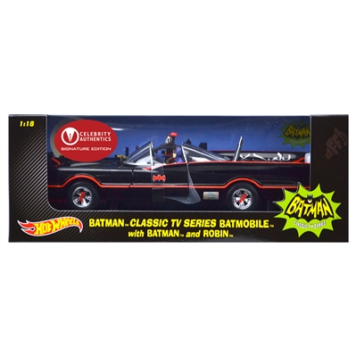 Adam West and Burt Ward Autographed Die-Cast 1:18 Scale Batman 1966 Batmobile