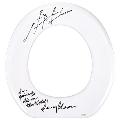 Mel Gibson, Danny Glover Autographed Lethal Weapon 2 Toilet Seat with Inscription