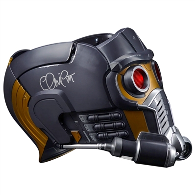 Chris Pratt Autographed Marvel Legends Guardians of the Galaxy Star Lord Prop Replica Helmet