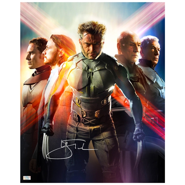 Hugh Jackman Autographed 2014 X-Men: Days of Future Past Cast 16x20 Photo