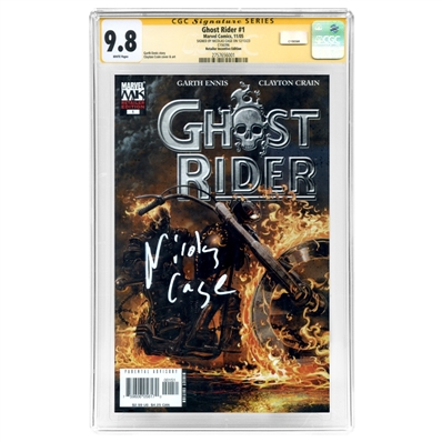 Nicolas Cage Autographed 2005 Ghost Rider #1 Retailer Incentive Edition CGC SS 9.8
