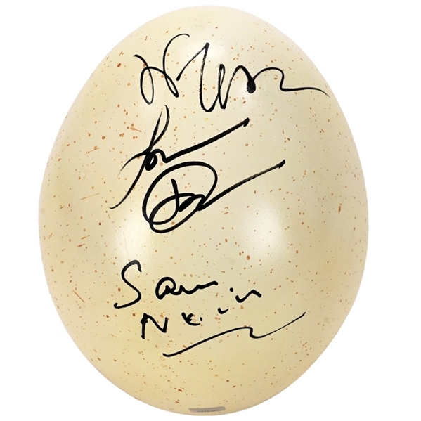 Sam Neill, Jeff Goldblum, Laura Dern Autographed Jurassic Park 9" Sauropod Dinosaur Egg