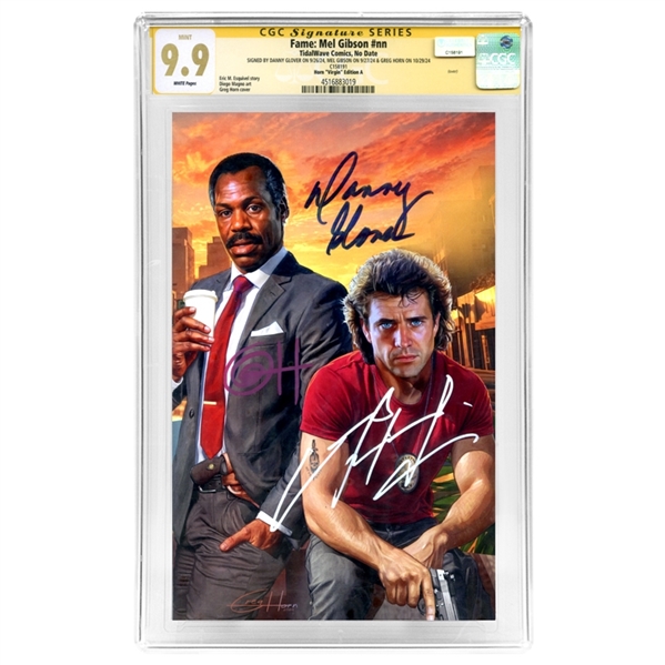 Mel Gibson, Danny Glover, Greg Horn Autographed Fame: Mel Gibson #nn 152/400 Lethal Weapon Virgin Variant 9.9 CGC SS