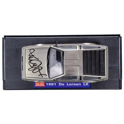 Michael J. Fox Autographed Back to the Future 1:18 Scale Die-Cast DeLorean