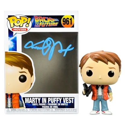 Michael J. Fox Autographed Back to the Future Marty in Puffy Jacket Pop Vinyl Figure #961