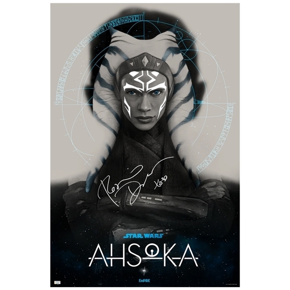 Rosario Dawson Autographed Star Wars Ahsoka by Greg Ruth 24x36 Screen-Printed Poster