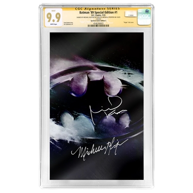Michael Keaton, Michelle Pfeiffer Autographed Batman 89 Special Edition #1 Virgin Foil Spectral Comics Edition C CGC SS 9.9