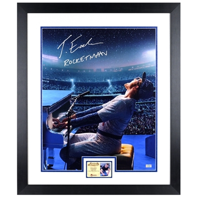 Taron Egerton Autographed Rocketman Elton John 16x20 Framed Photo