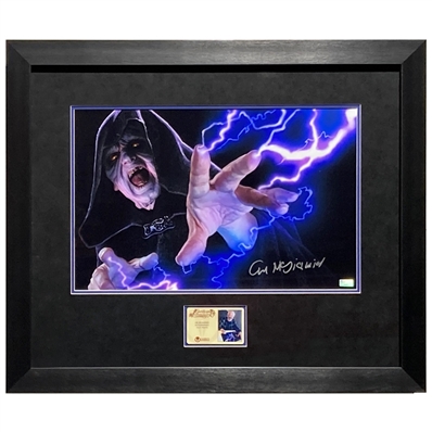 Ian McDiarmid Autographed Star Wars Emperor Palpatine Darth Sidious 11x17 Framed Photo