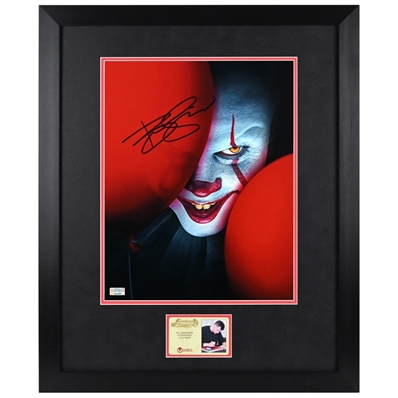 Bill Skarsgard Autographed 2017 IT Pennywise Youll Float Too 11x14 Framed Photo