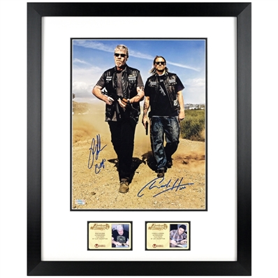 Charlie Hunnam, Ron Perlman Autographed Sons of Anarchy Men of Mayhem 11x14 Framed Photo