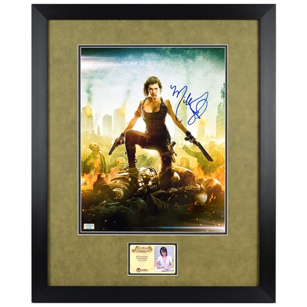 Milla Jovovich Autographed 2016 Resident Evil: The Final Chapter Assault 11x14 Framed Photo