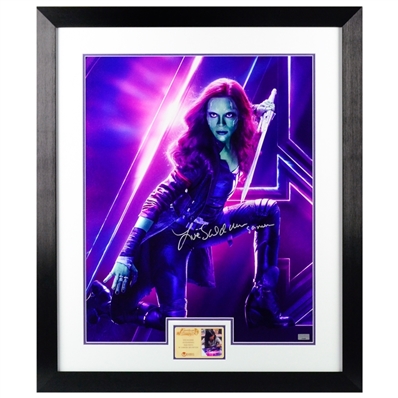 Zoe Saldana Autographed Avengers Gamora 16x20 Framed Photo