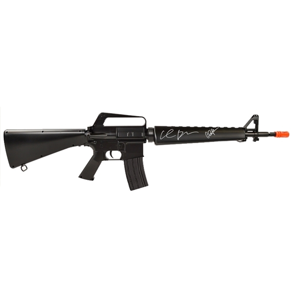 Willem Dafoe, Charlie Sheen Autographed Platoon 16-A2 Air-Soft Rifle