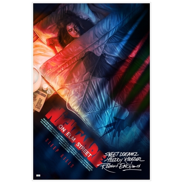 Robert Englund Autographed Rich Davies Sleep Kills 24x36 Giclée Print
