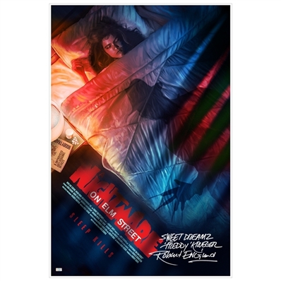 Robert Englund Autographed Rich Davies Sleep Kills 24x36 Giclée Print