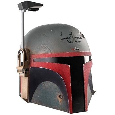 Temuera Morrison Autographed Star Wars The Black Series Boba Fett Re-Armored Premium Electronic Helmet