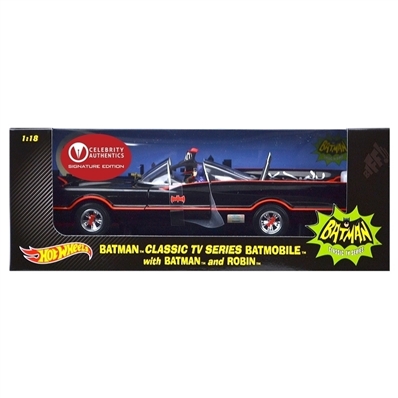 Adam West and Burt Ward Autographed Die-Cast 1:18 Scale Batman 1966 Batmobile