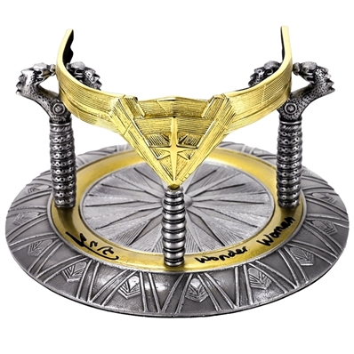 Gal Gadot Autographed Factory Entertainment Wonder Woman Prop Replica Tiara with Inscription