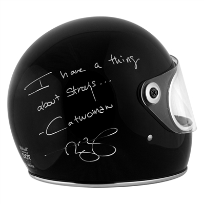 Zoe Kravitz Autographed Catwoman Selina Kyle Authentic Movie Helmet with Inscriptions