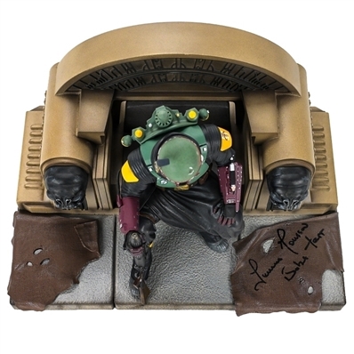 Temuera Morrison Autographed Diamond Select Star Wars Premier Collection Boba Fett on Throne 1/7 Scale Statue