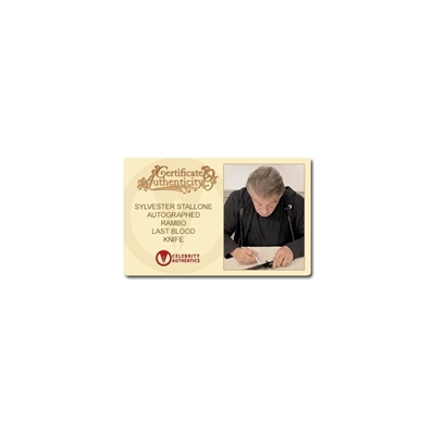 Sylvester Stallone Autographed HCG Rambo Last Blood Rare 1st Edition Serial Numbered Survival Knife