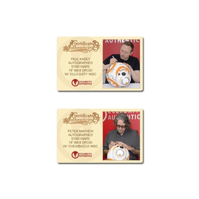 Daisy Ridley, Mark Hamill, Adam Driver, John Boyega Star Wars The Force Awakens Cast Autographed 18 BB-8 Droid