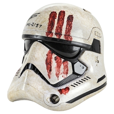 John Boyega Autographed Star Wars Black Series Stormtrooper Bloody Helmet with FN-2187