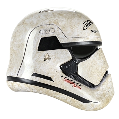 John Boyega Autographed Star Wars Black Series Stormtrooper Bloody Helmet with FN-2187