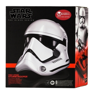 John Boyega Autographed Star Wars Black Series Stormtrooper Bloody Helmet with FN-2187