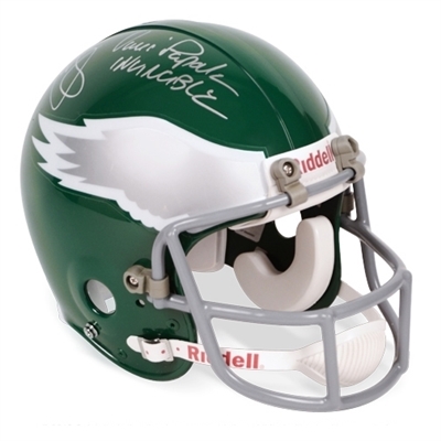 Mark Wahlberg, Vince Papale Autographed Invincible Philadelphia Eagles Full Size Helmet