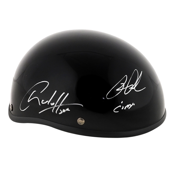 Charlie Hunnam, Ron Perlman, Theo Rossi Autographed Sons of Anarchy Voss Motorcycle Helmet